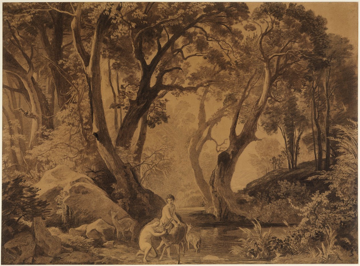 The Interior of a Primeval Forest (In Paradise II) by Johann Wilhelm Schirmer