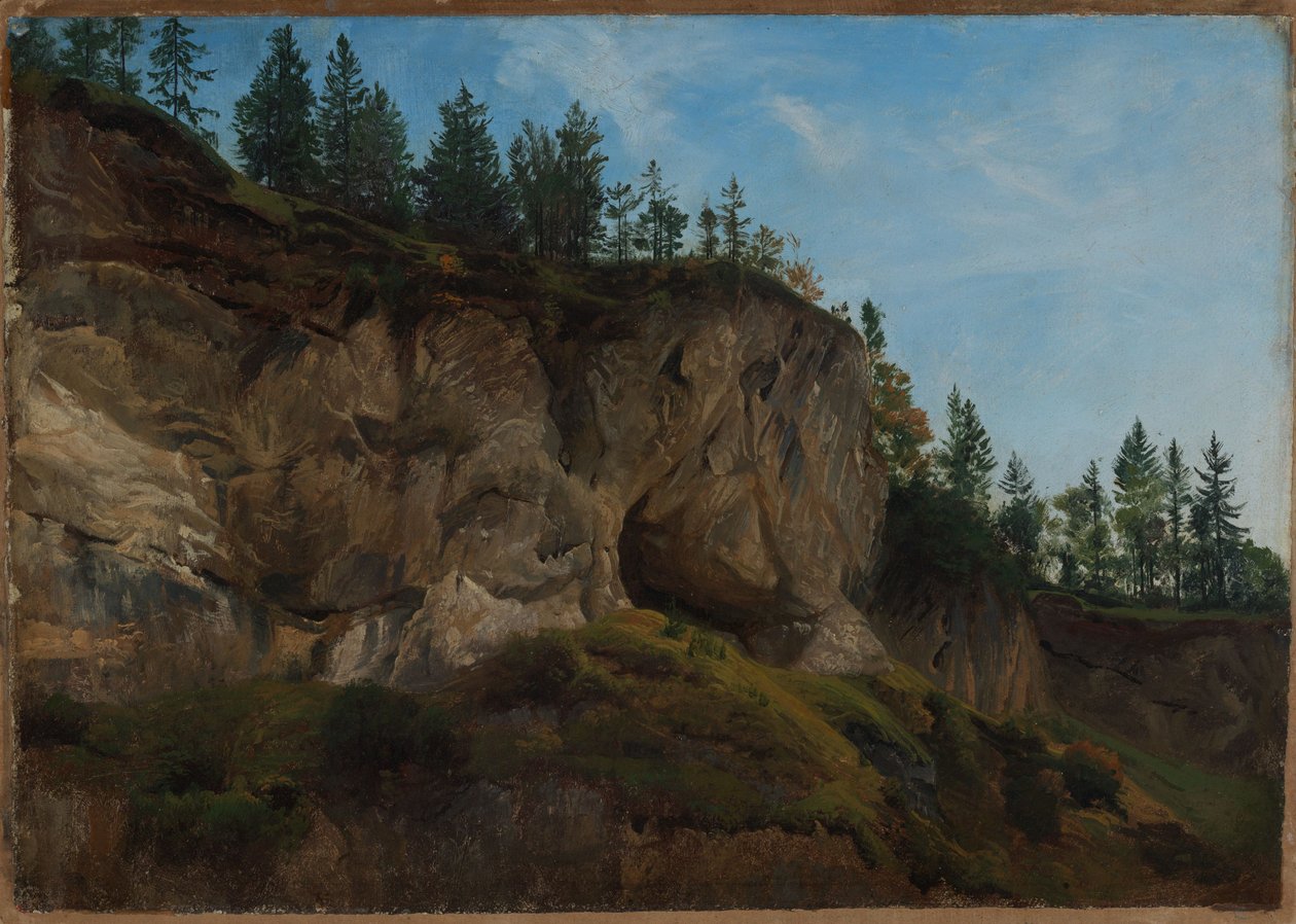 Rock Face in Switzerland by Johann Wilhelm Schirmer