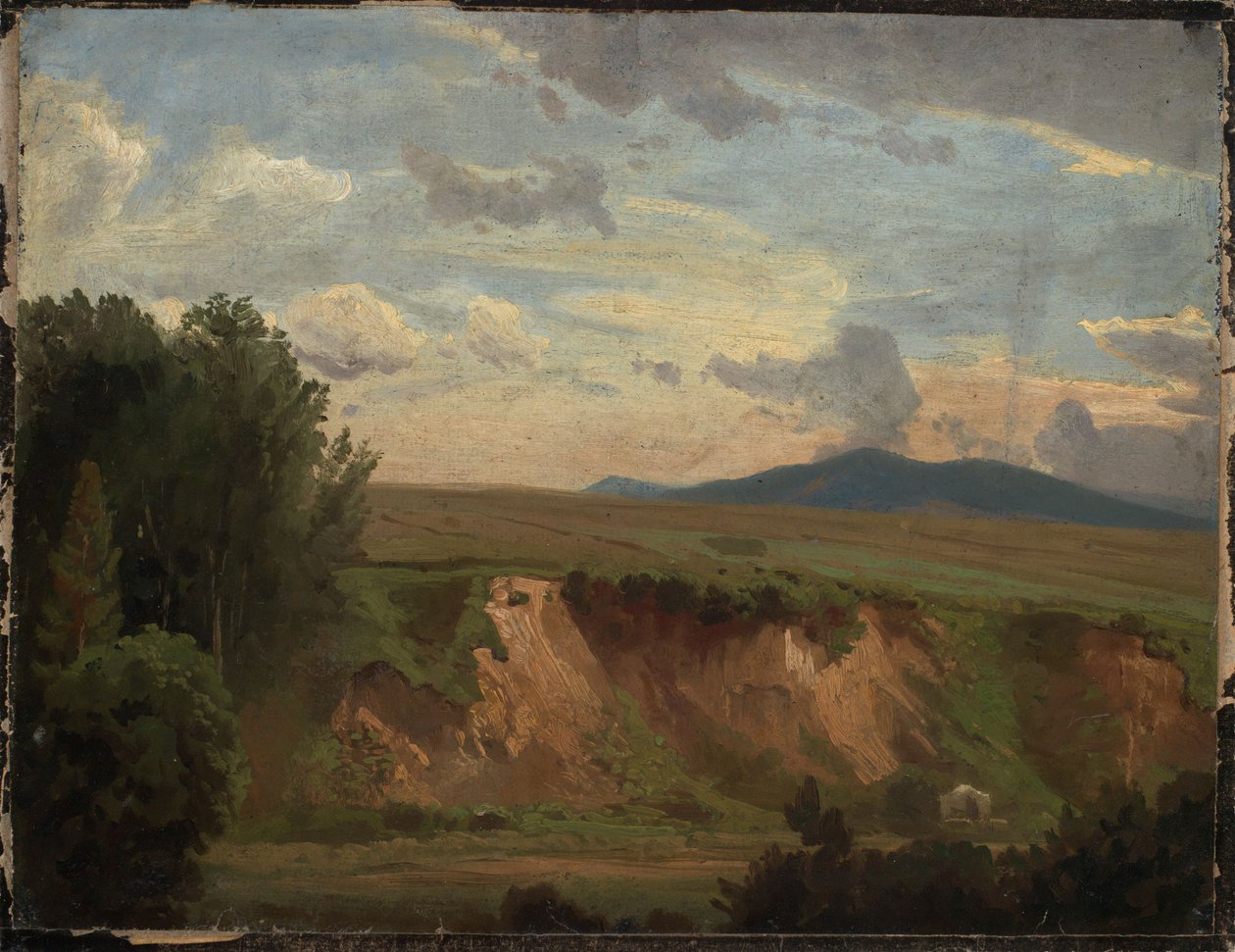 Southern French Landscape with Bare Slope by Johann Wilhelm Schirmer