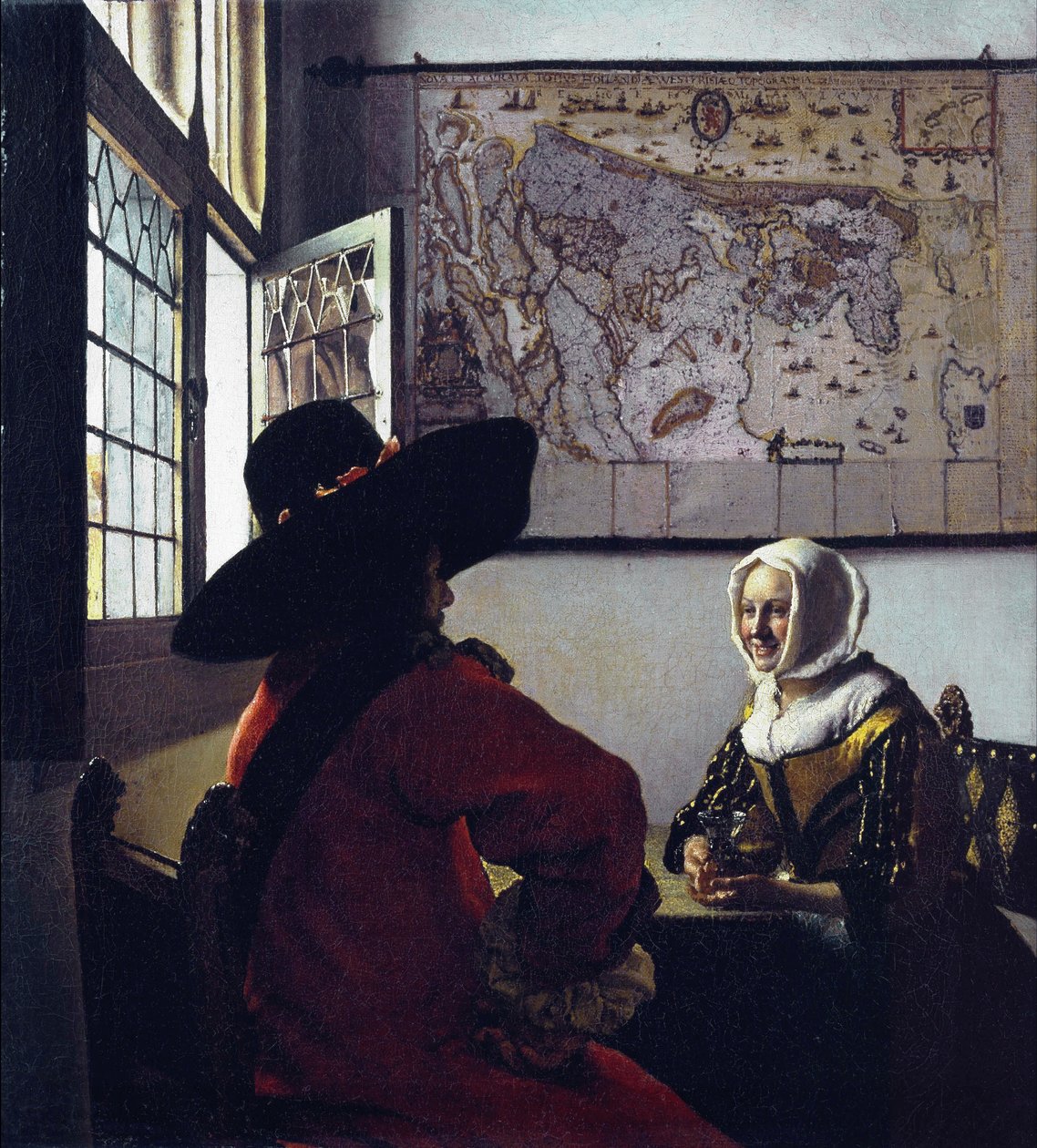 Officer and a Laughing Girl by Jan Vermeer van Delft