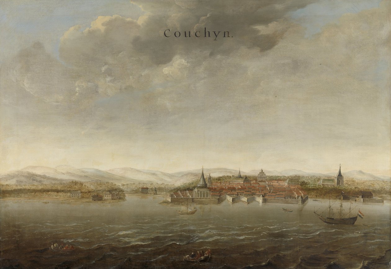 View of Cochin on the Malabar Coast of India, c.1662-3 by Johannes Vinckeboons
