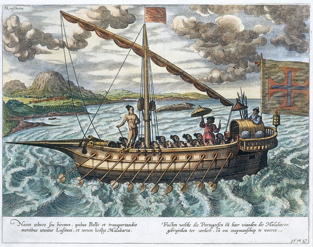 Fusta, illustration from 'Jan Huyghen van Linschoten, His Discourse of ...