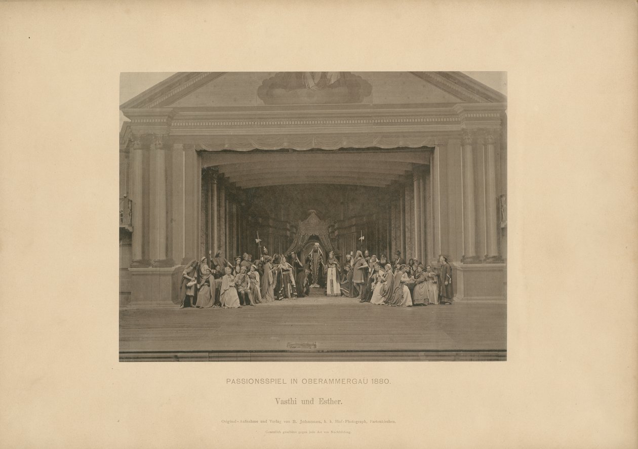 Passion Play of Ober-Ammergau - Vashti and Esther by Johannes Bernhard