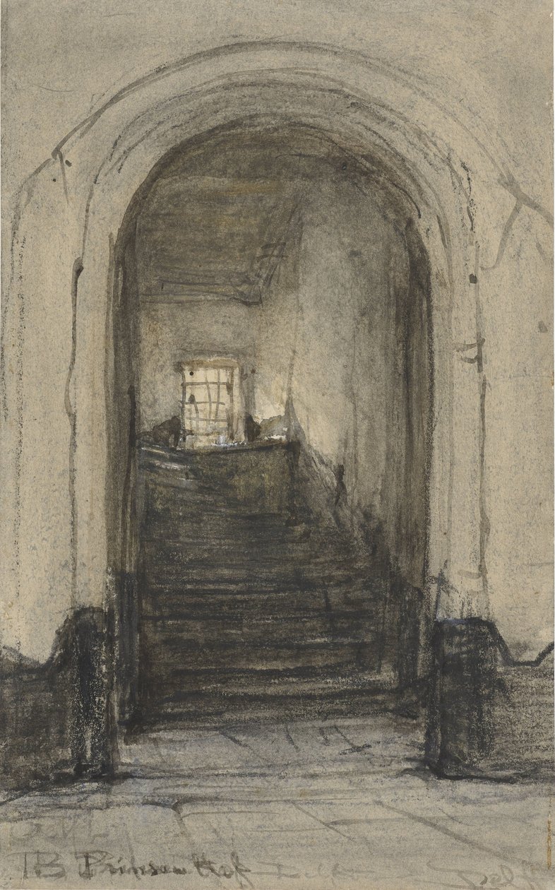 The Stairs in the Prinsenhof in Delft, Where Prince William I was Murdered in 1584 by Johannes Bosboom
