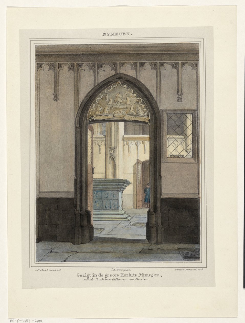 View of Tomb in Stevenskerk in Nijmegen by Johannes Franciscus Christ