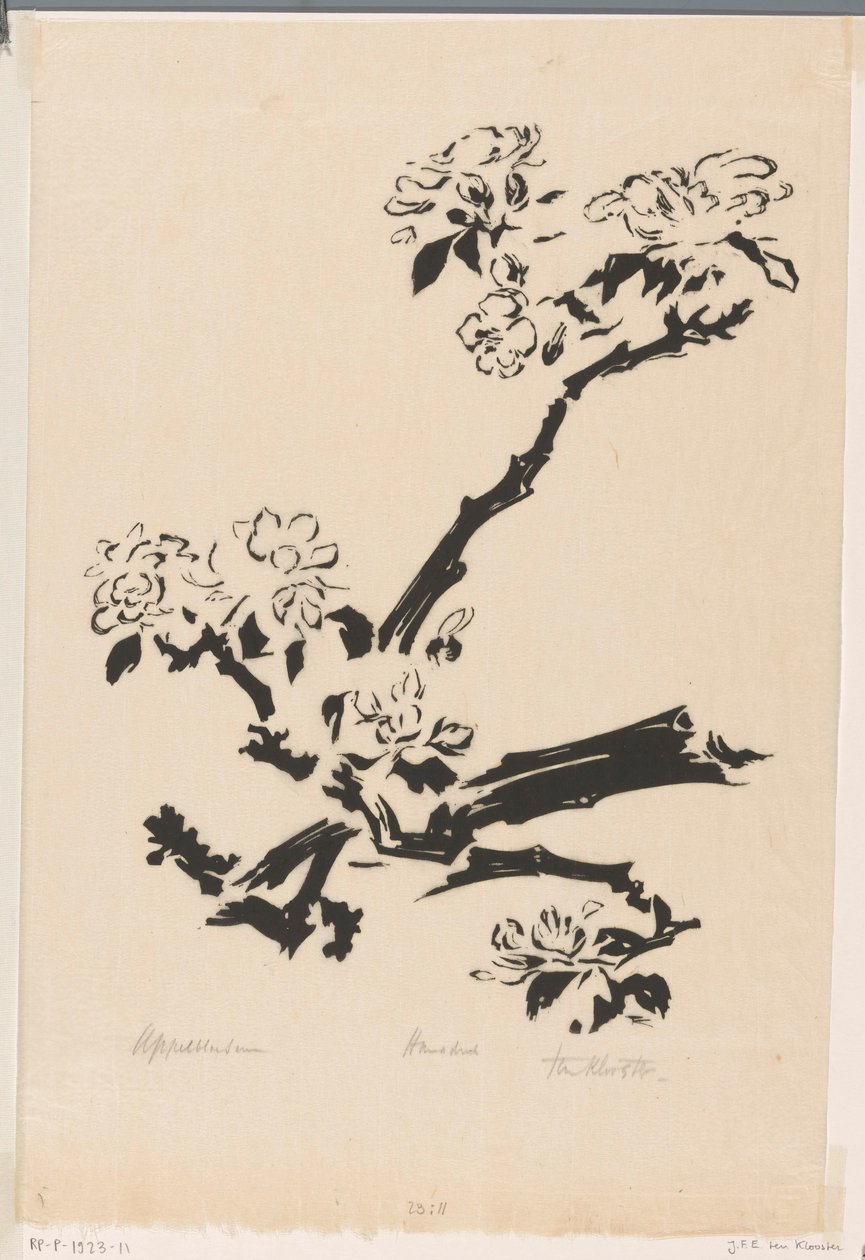 Apple blossom by Johannes Frederik Engelbert ten Klooster (signed by artist)