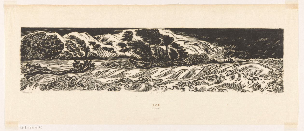 Bandjir by Johannes Frederik Engelbert ten Klooster (signed by artist)