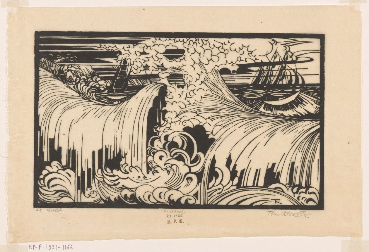 The Wave by Johannes Frederik Engelbert ten Klooster (signed by artist)