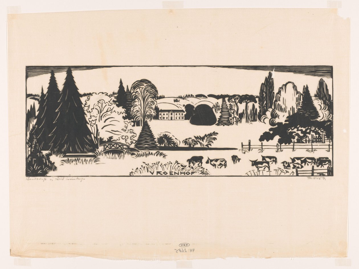 Landscape in South Limburg by Johannes Frederik Engelbert ten Klooster (signed by artist)