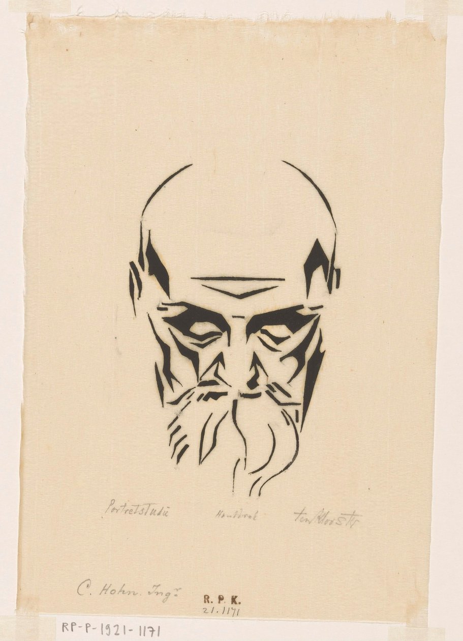Portrait of Carl Hohn by Johannes Frederik Engelbert ten Klooster (signed by artist)