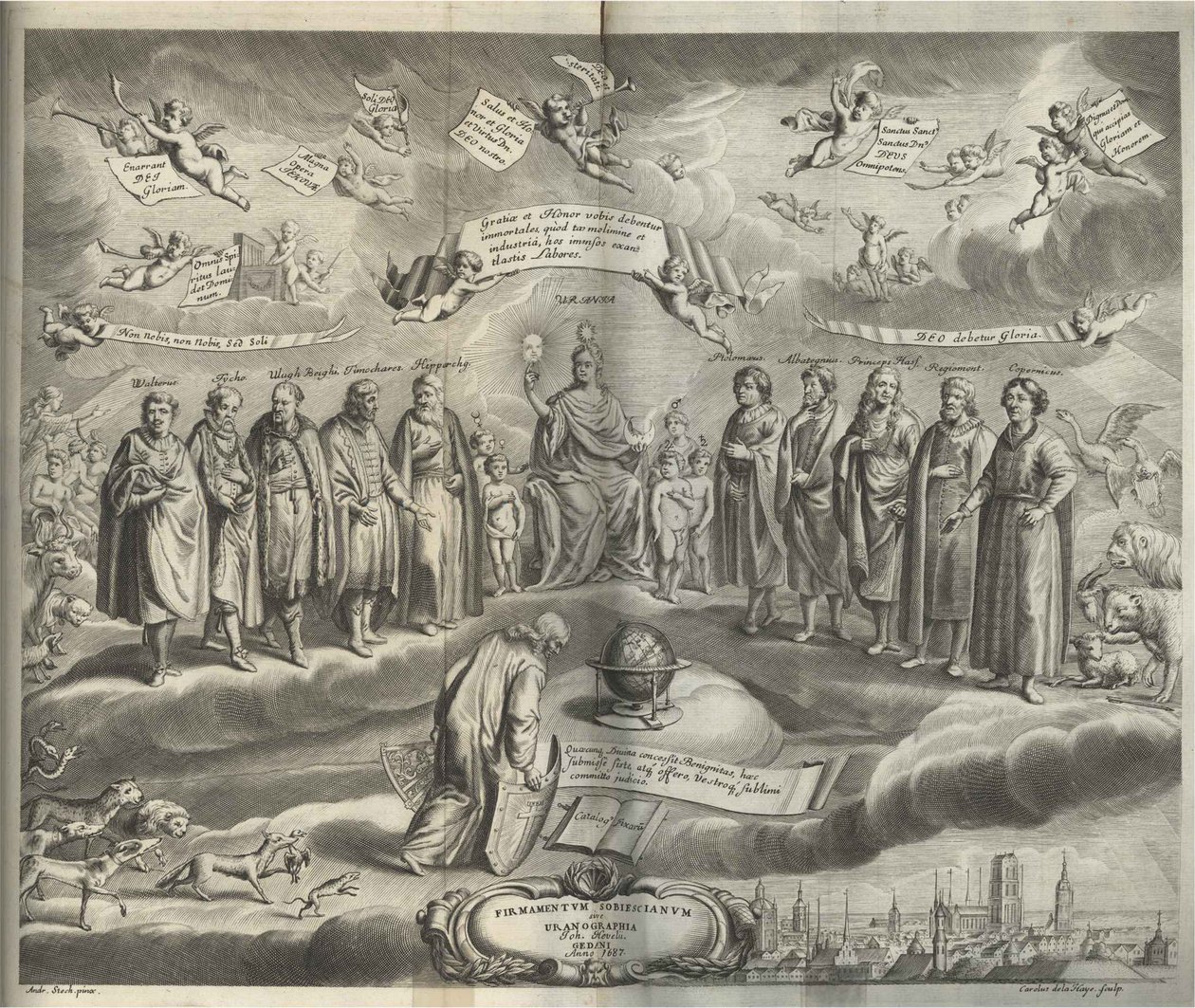 Firmamentum Sobiescianumsive Uranographia Frontispiece by Johannes Hevelius