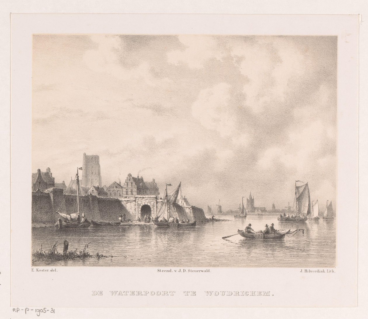 Water Gate in Woudrichem by Johannes Hilverdink