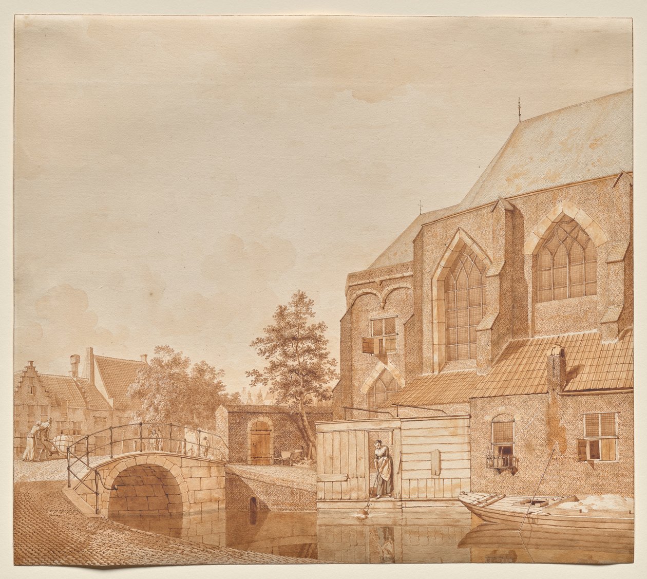 A View of the Nieuwe Kerk, Delft by Johannes Huibert Prins
