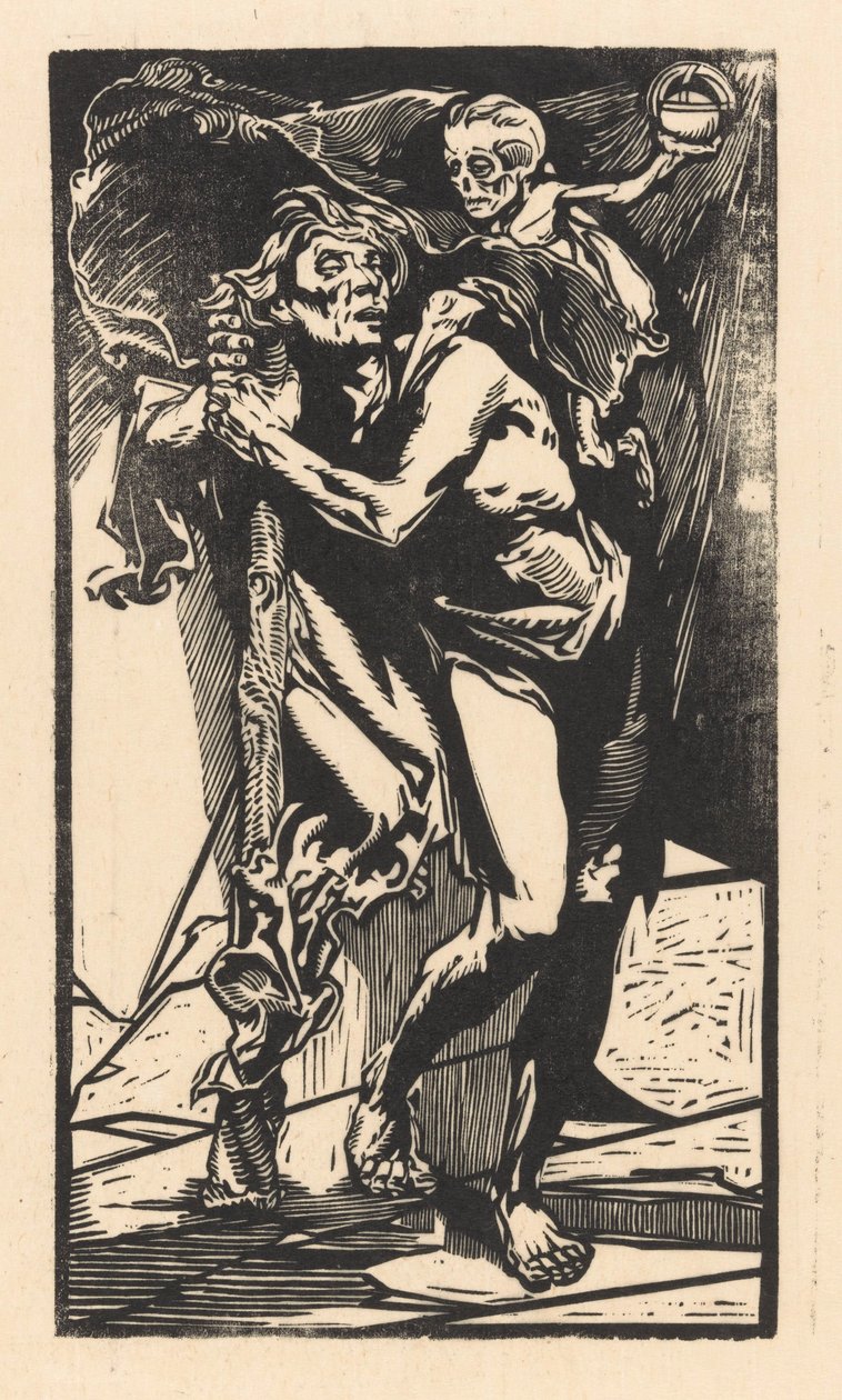 Man with Death on His Back by Johannes Josephus Aarts