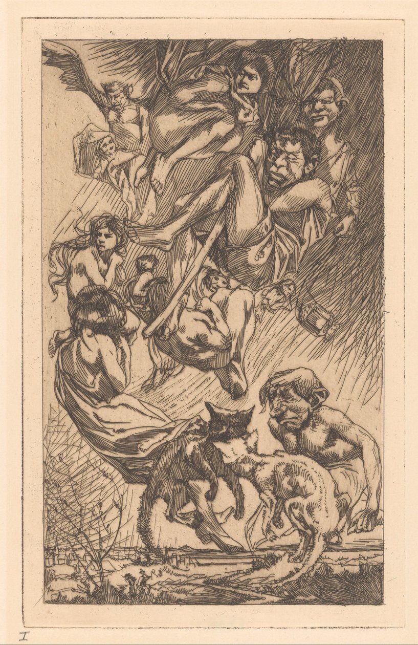 Floating people, fantasy creatures, and cats by Johannes Josephus Aarts