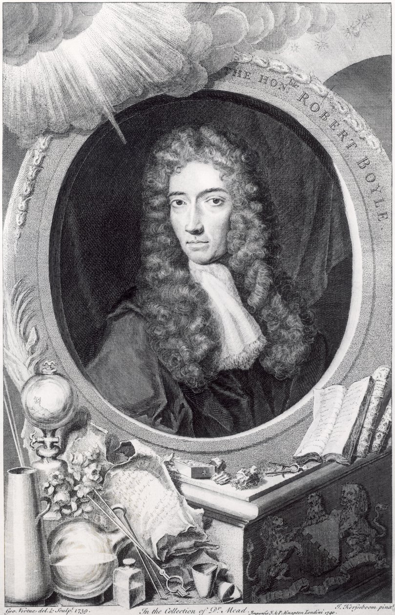 Portrait of the Honorable Robert Boyle, Engraved by George Vertue, 1749