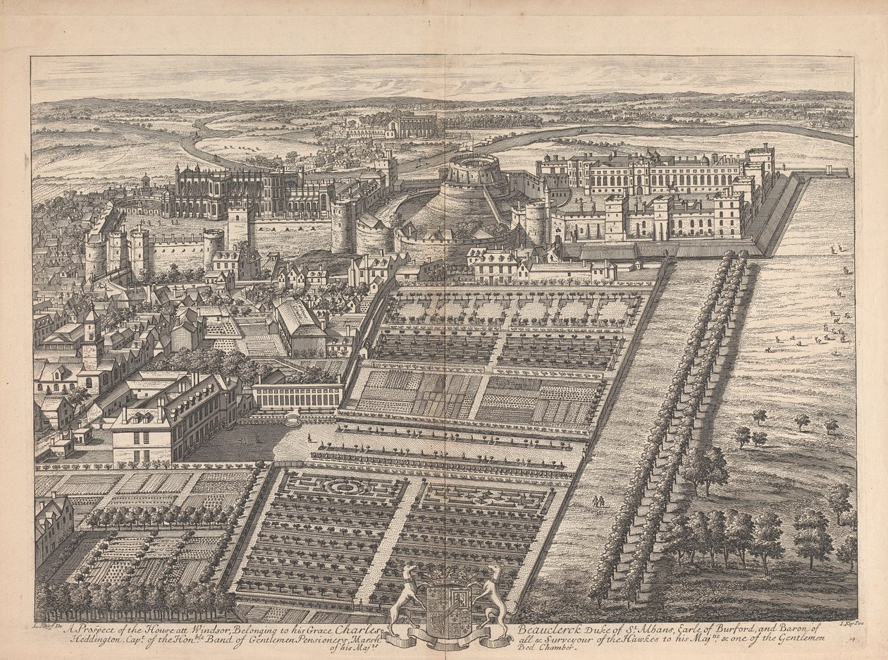 A Prospect of the House at Windsor, Belonging to His Grace Charles Beauclerck by Johannes Kip