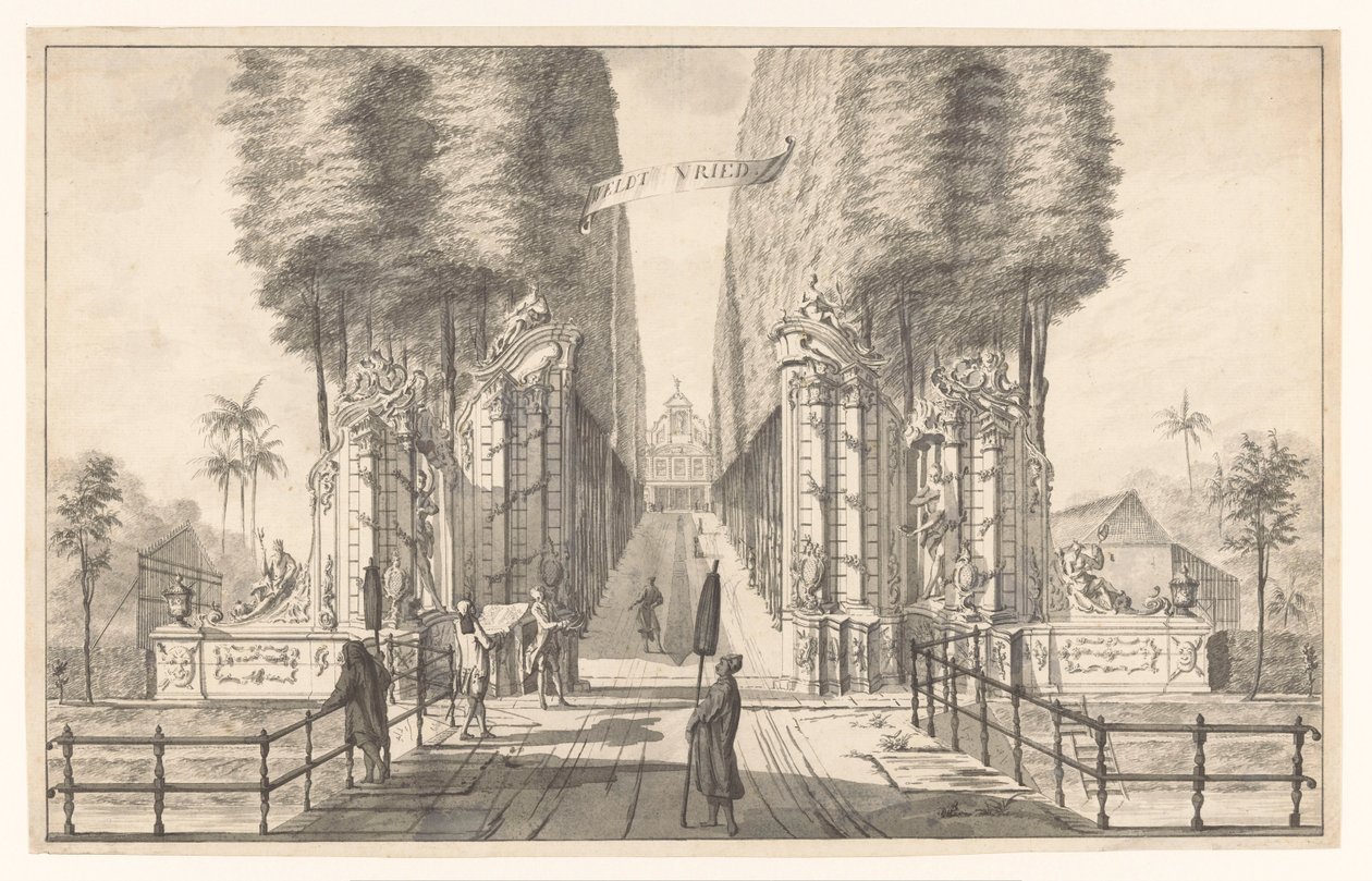 View of Weltevreden Mansion in Batavia by Johannes Rach