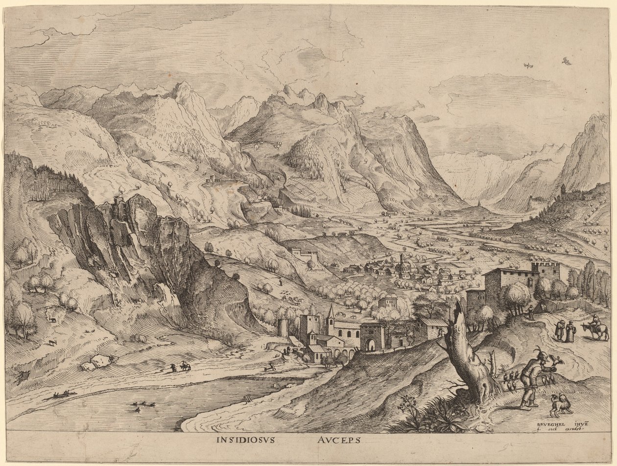 The Crafty Bird-Catcher by Johannes and Lucas van Doetechum after Pieter Bruegel the Elder