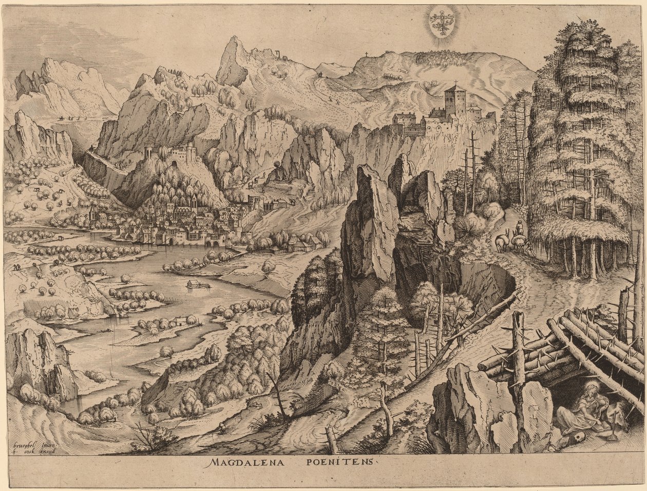The Penitent Magdalene by Johannes and Lucas van Doetechum after Pieter Bruegel the Elder