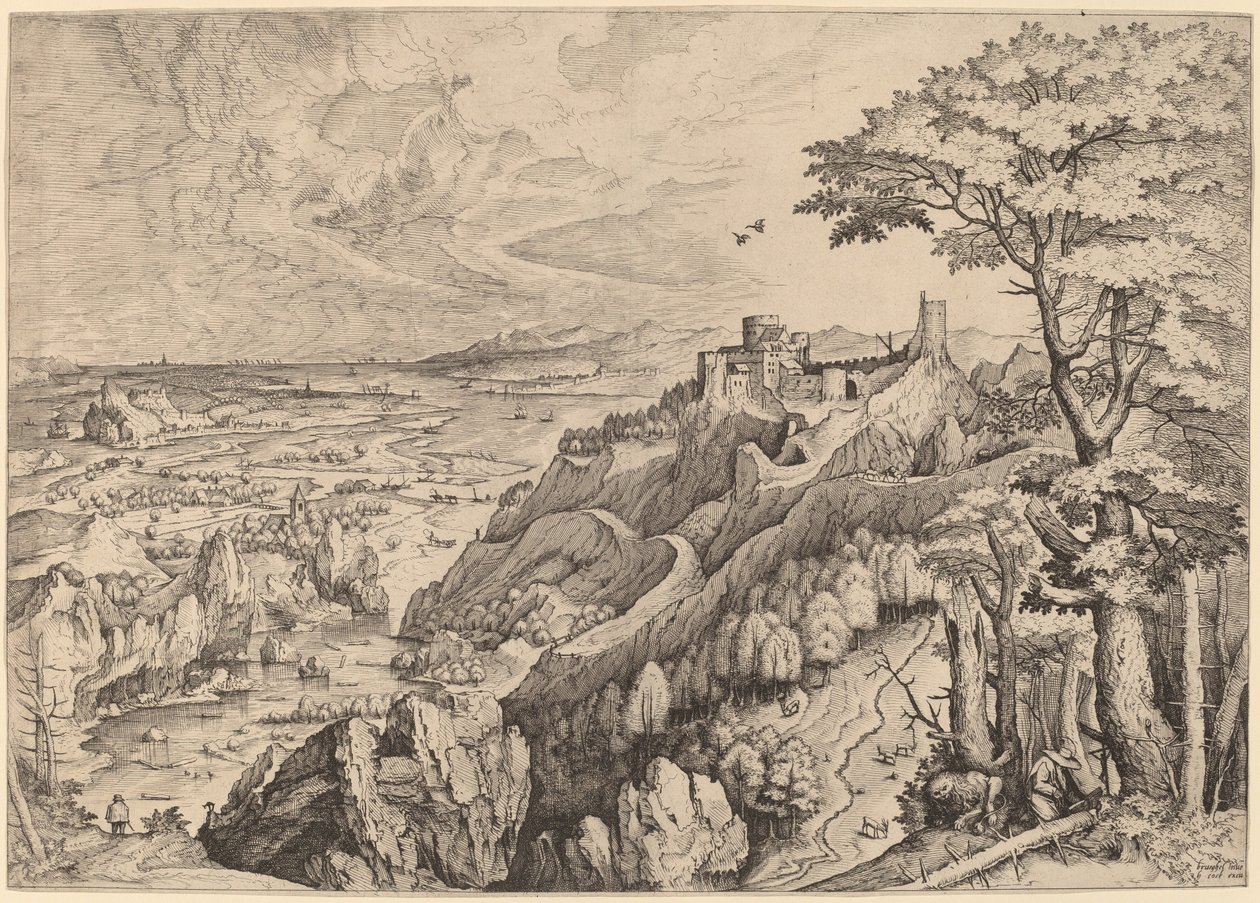 Saint Jerome in the Desert by Johannes and Lucas van Doetechum after Pieter Bruegel the Elder