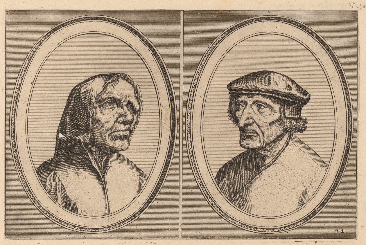 Trijn Bulle-bacx and Voorsichtighe Oenne by Johannes and Lucas van Doetechum after Pieter Bruegel the Elder
