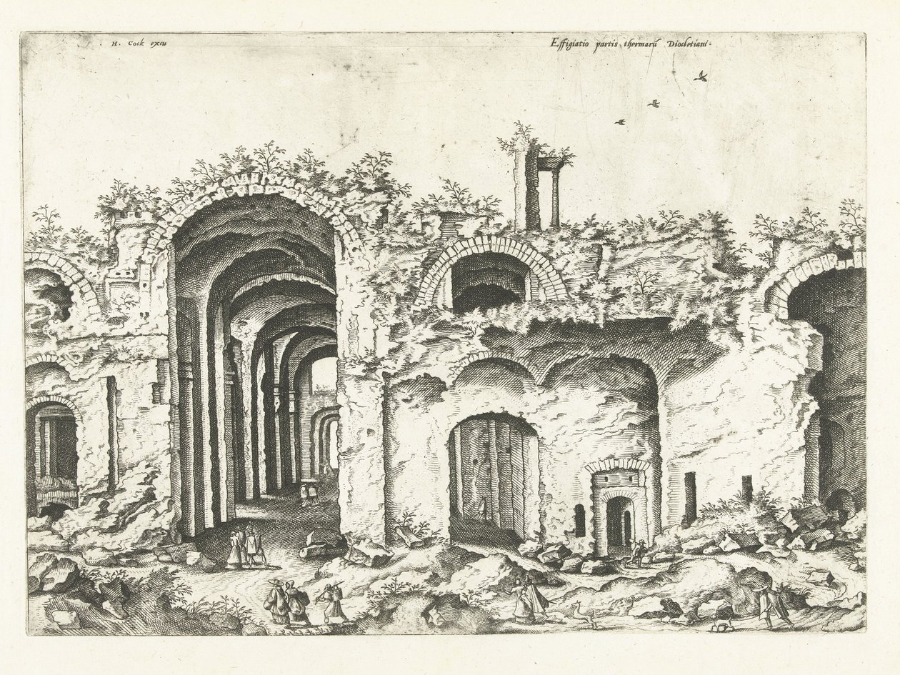 Third View of the Baths of Diocletian (Romeinse ruïnes, 1561) by Johannes of Lucas van Doetechum (attributed to)