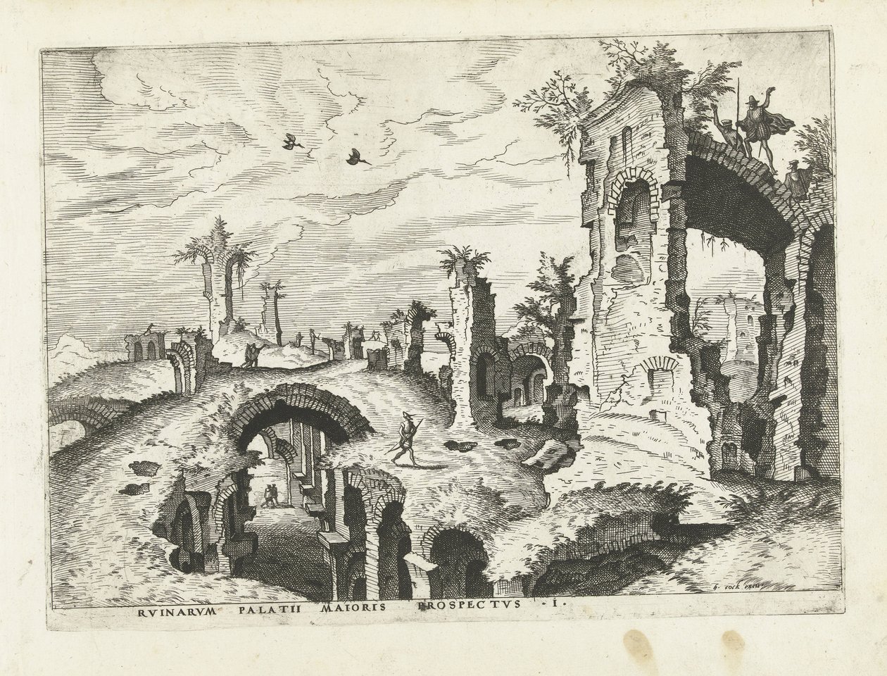 View of the Ruins on the Palatine (Roman Ruins, 1561) by Johannes of Lucas van Doetechum (attributed to)