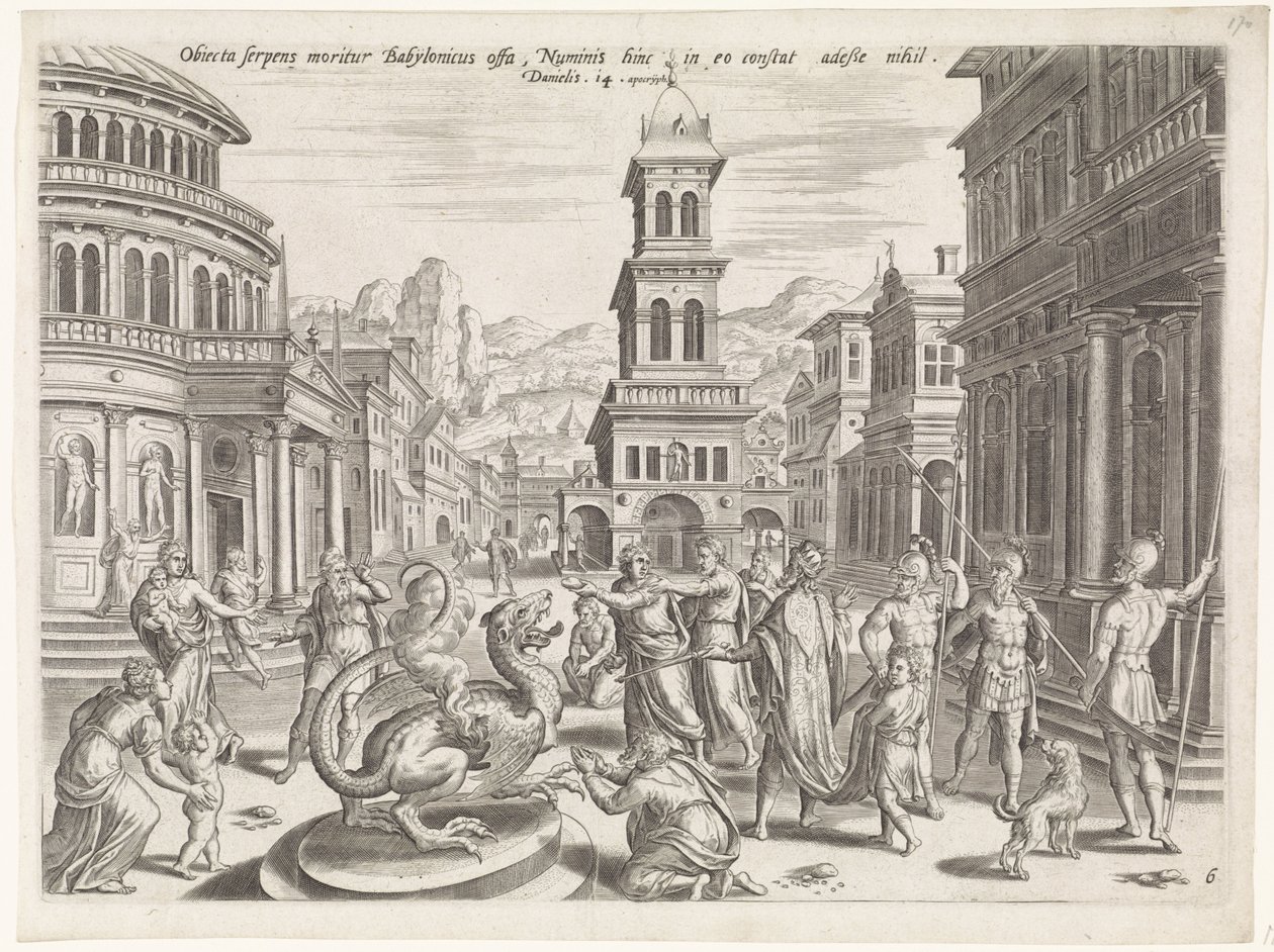 Daniel and the Dragon by Johannes of Lucas van Doetechum
