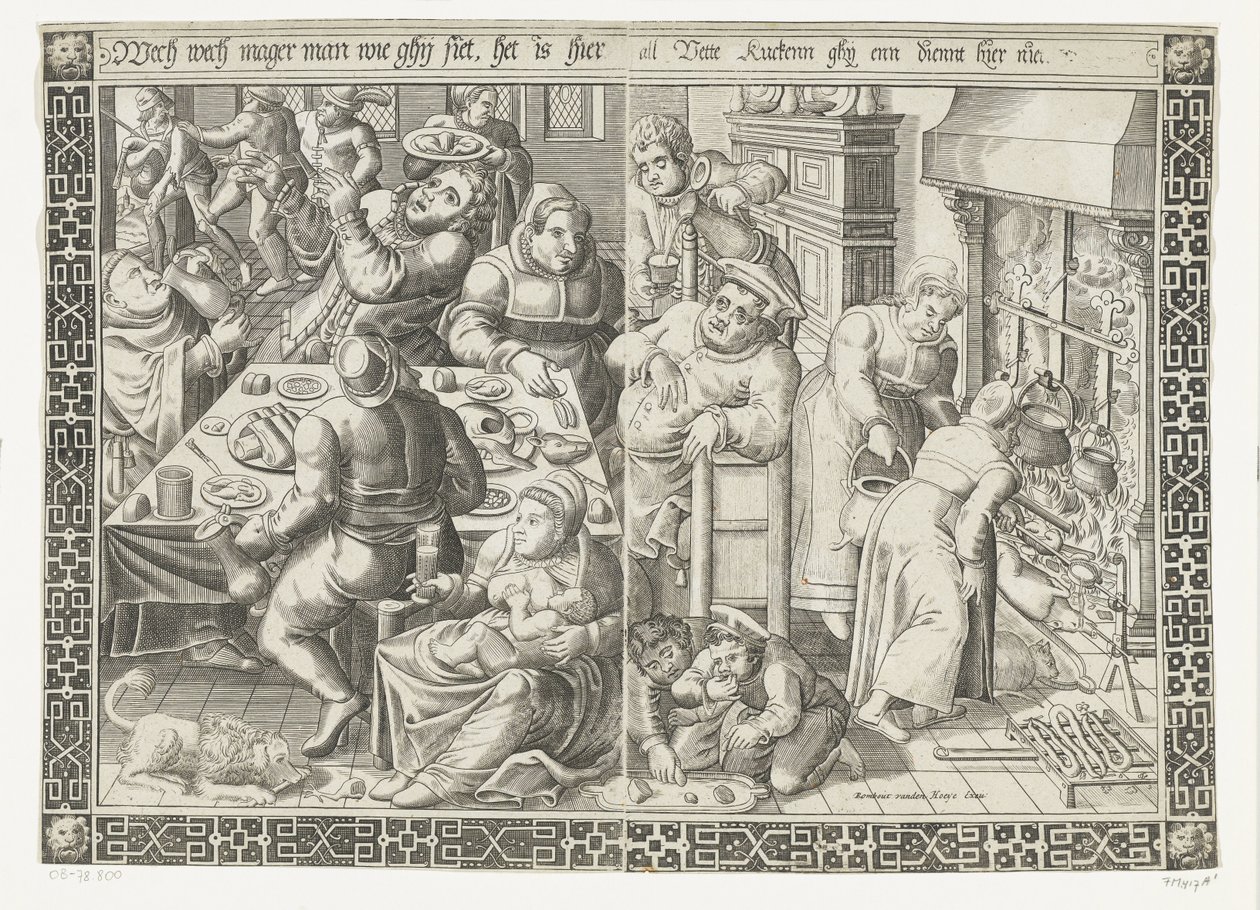 The Fat Kitchen by Johannes of Lucas van Doetechum