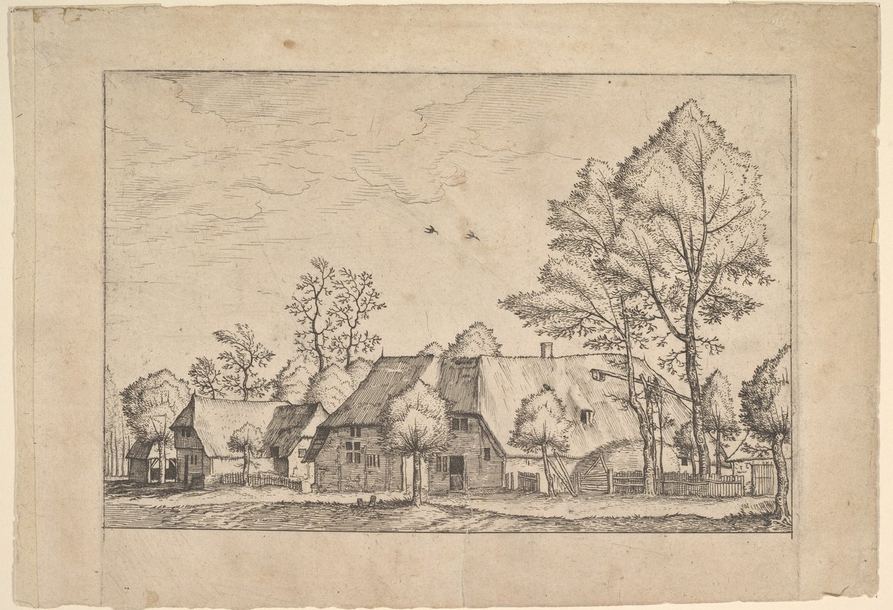 Large Farm with Draw Well, ca. 1559-61 by Johannes van Doetecum I