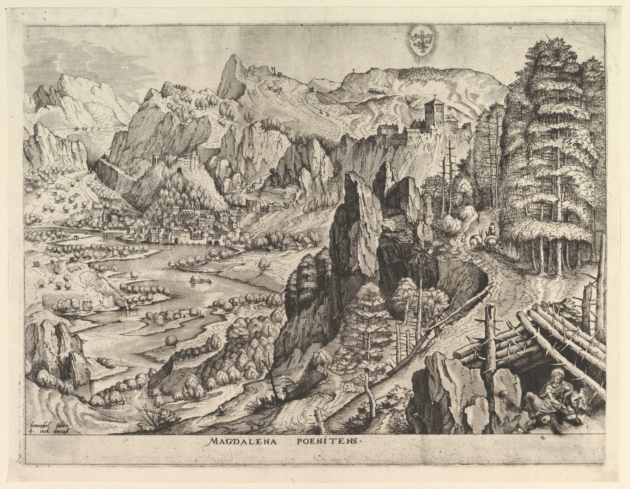 The Penitent Magdalene from The Large Landscapes, ca. 1555-56 by Johannes van Doetecum I