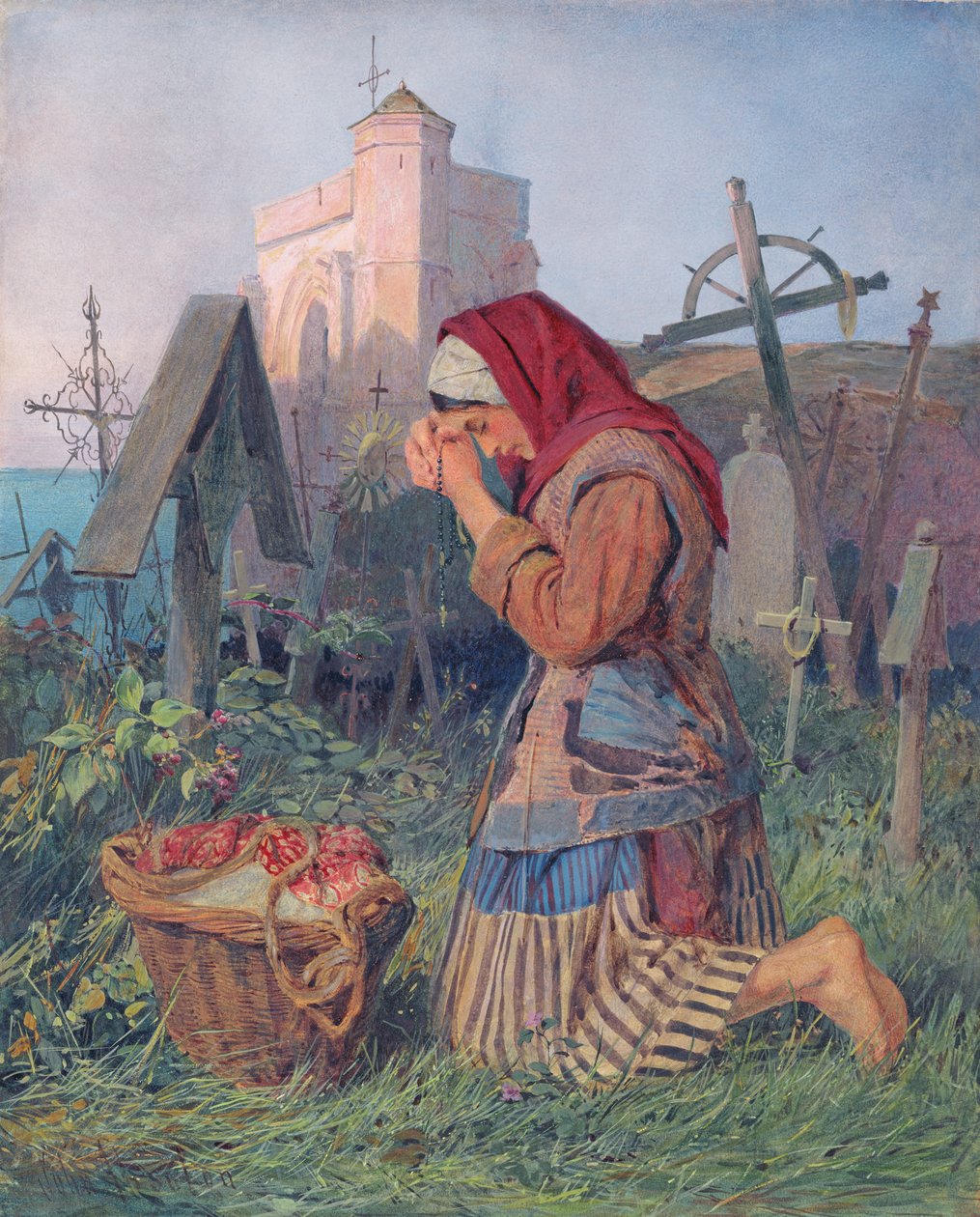 Knelt in Prayer by John Absolon: Buy fine art print