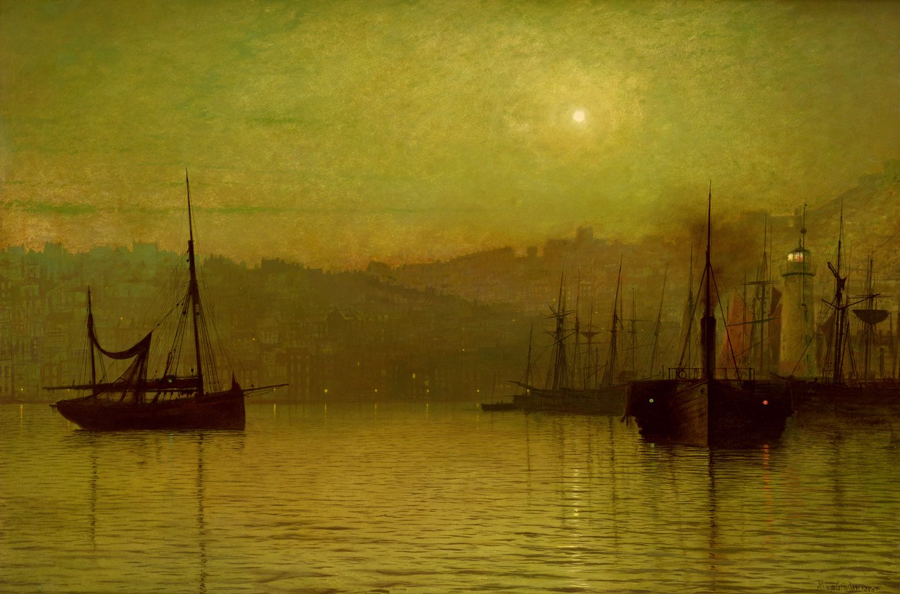 Calm Waters, Scarborough by John Atkinson Grimshaw