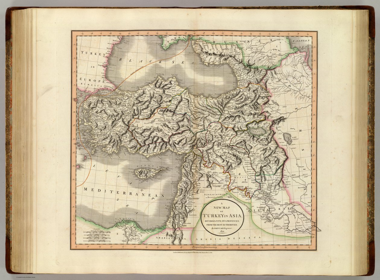 A New Map of Turkey in Asia by John Cary