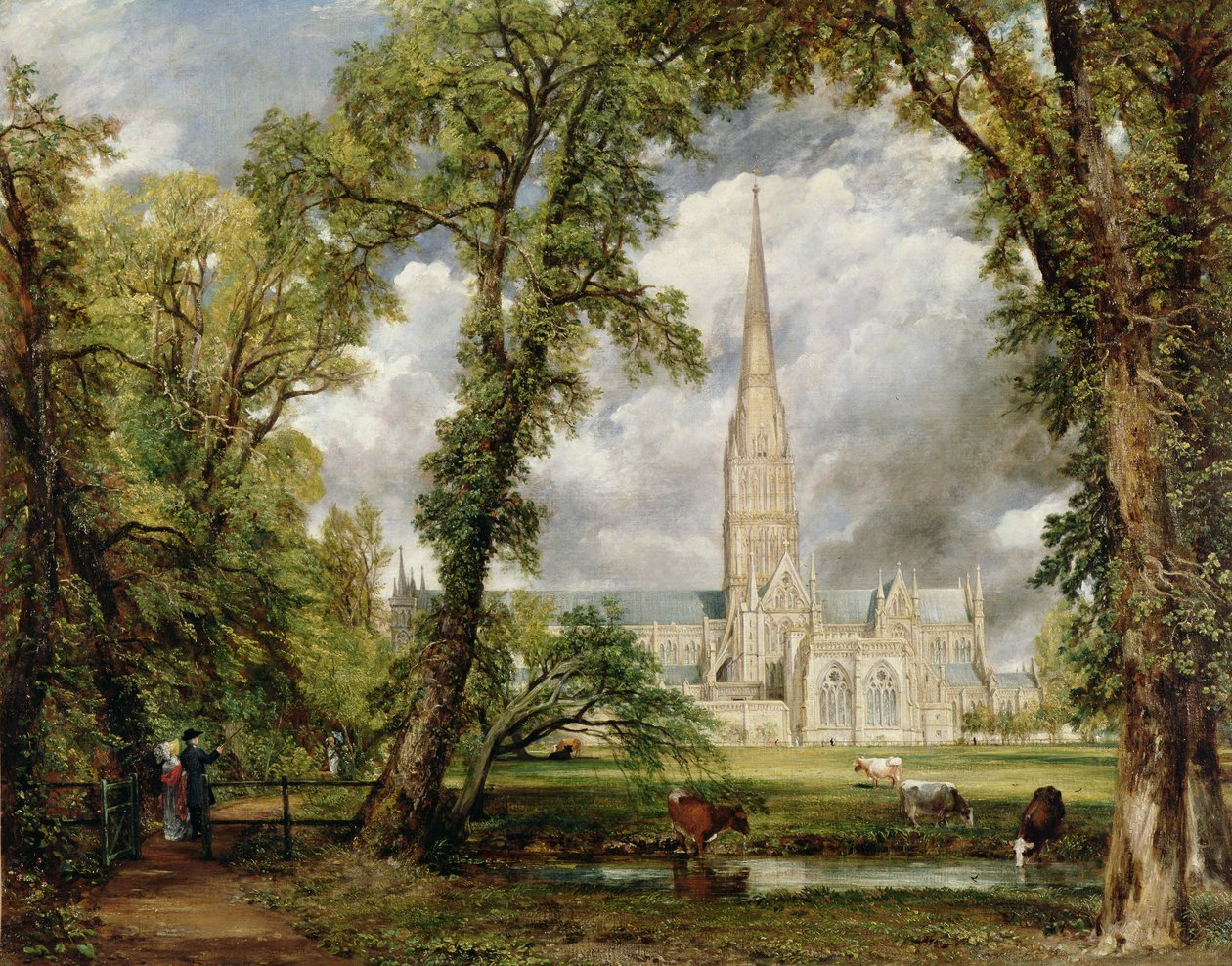 View of Salisbury Cathedral from the Bishop