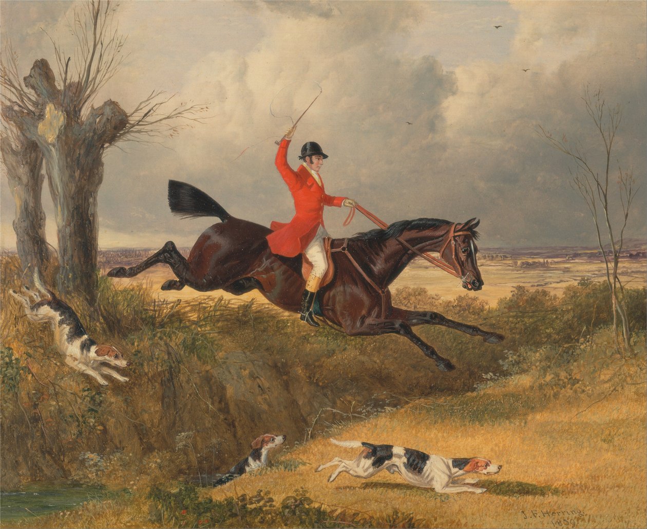 Foxhunting: Clearing a Ditch by John F. Herring