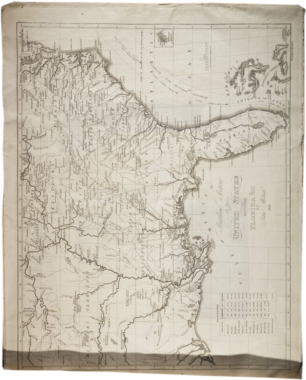 Map of the United States, 1816 by John Melish
