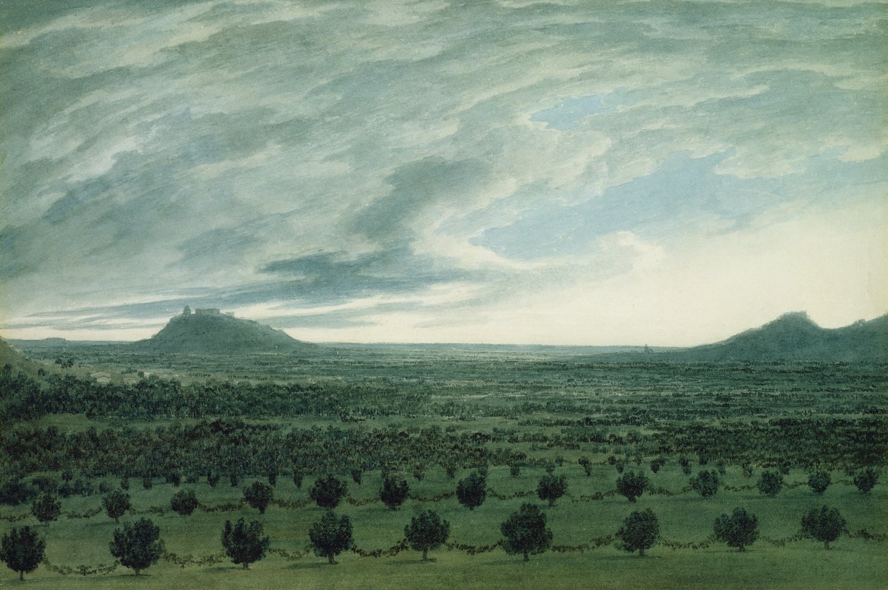 View from Mirabella, c.1782 by John Robert Cozens