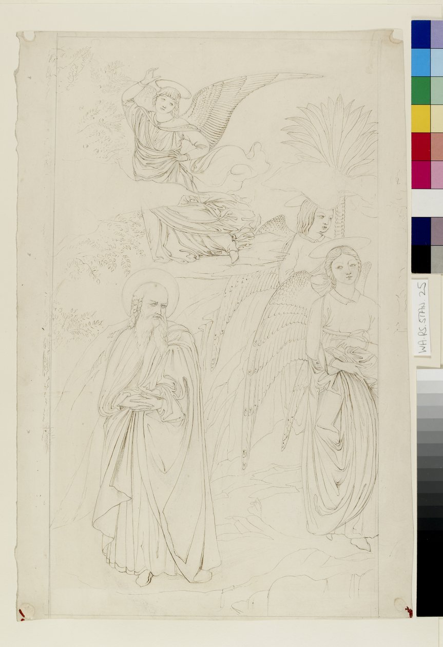 Abraham Parting from the Angels (detail) by John Ruskin