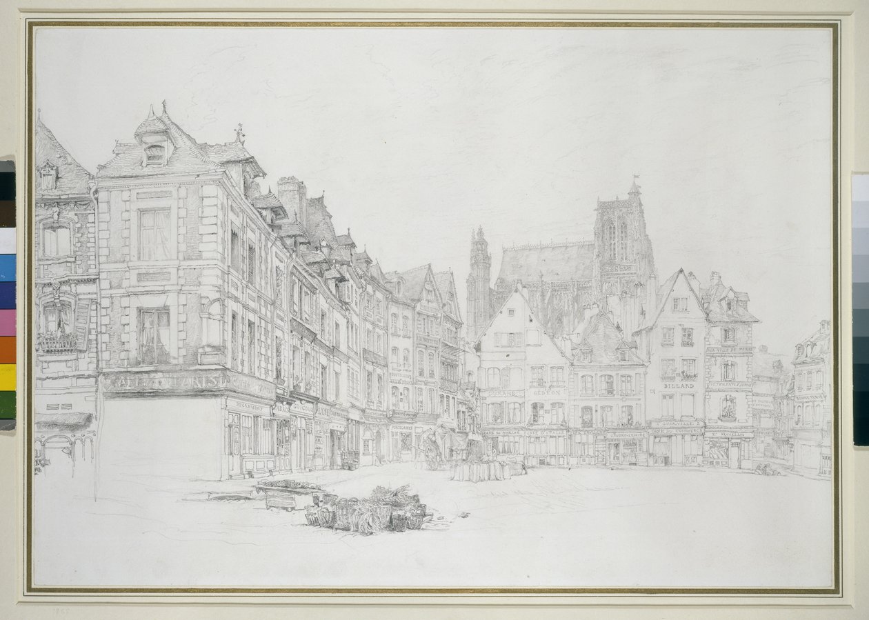 Study for Detail of the Market-Place, Abbeville by John Ruskin
