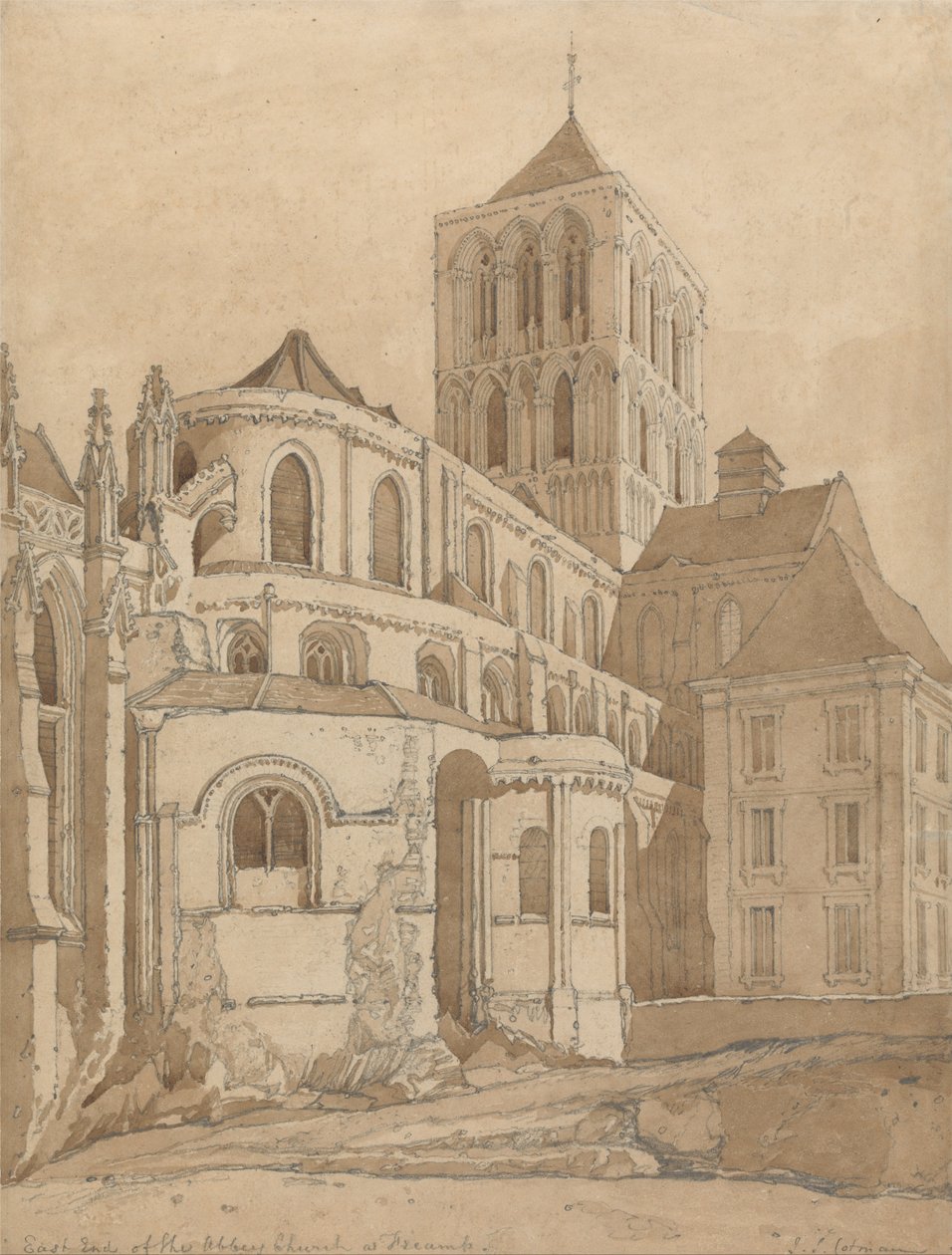 Abbey Church at Fecamp, Normandy by John Sell Cotman