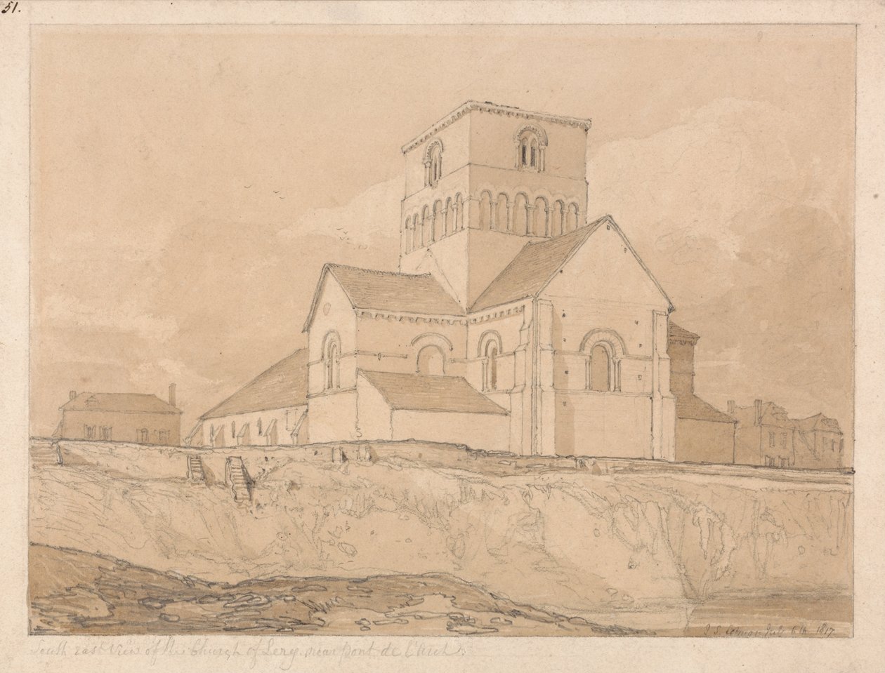 South-East View of the Church of Lery, near Pont-de-l