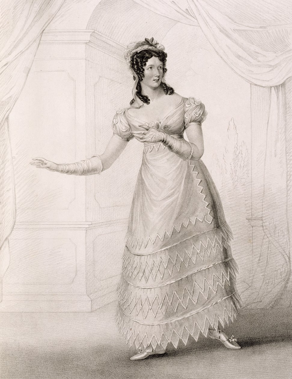 Miss Paton as Susanna in The Marriage of Figaro, pub. by Colnaghi by John Stewart