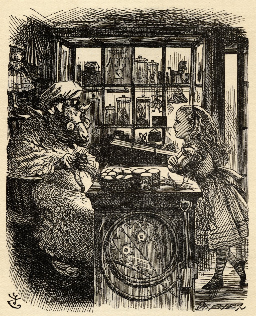 Alice and the Knitting Sheep, Illustration from 