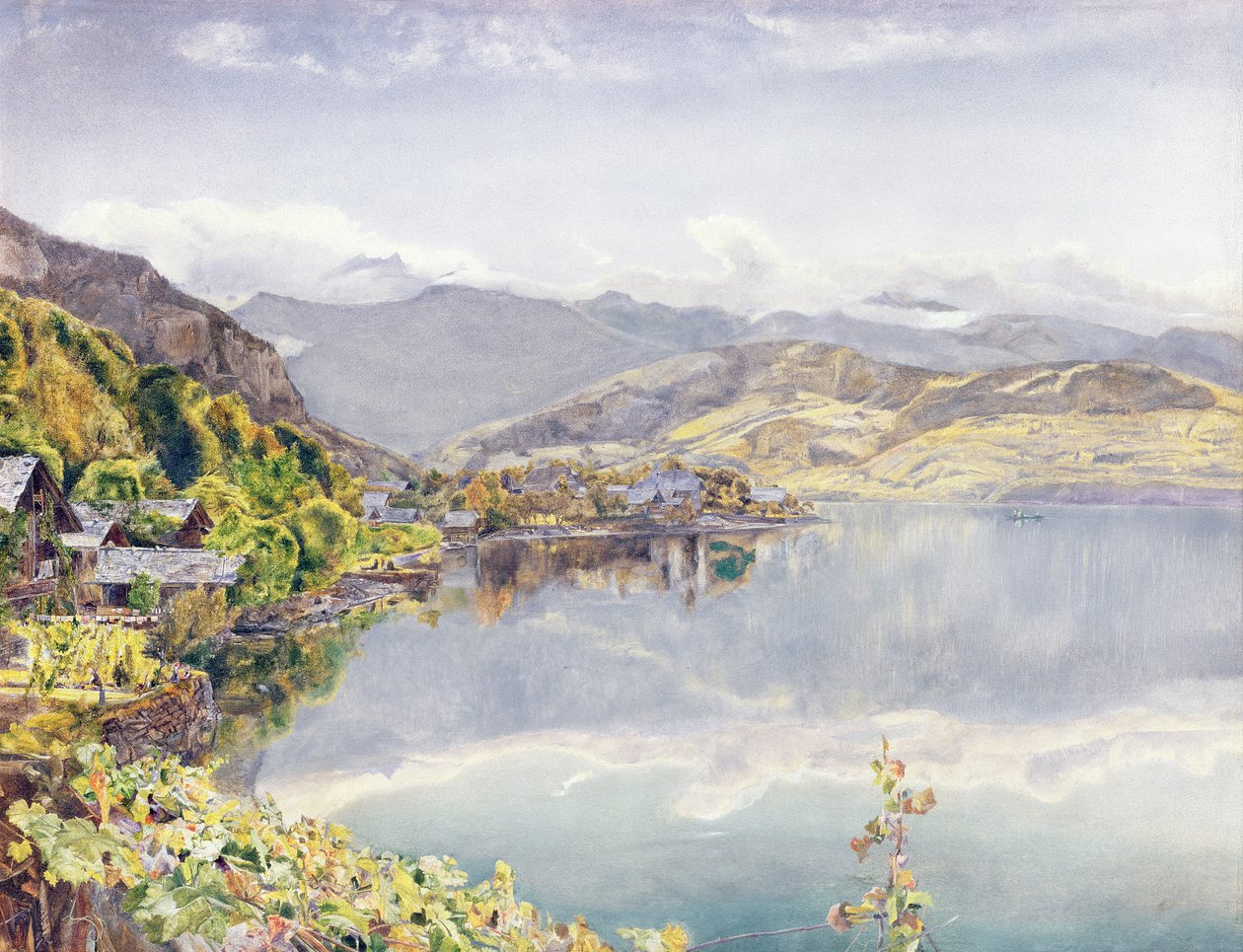 The Lake of Lucerne, Mount Pilatus in the Distance by John William Inchbold