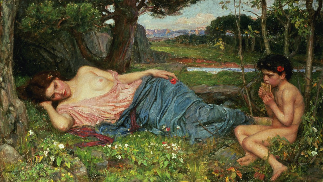 Listen to My Sweet Pipings by John William Waterhouse