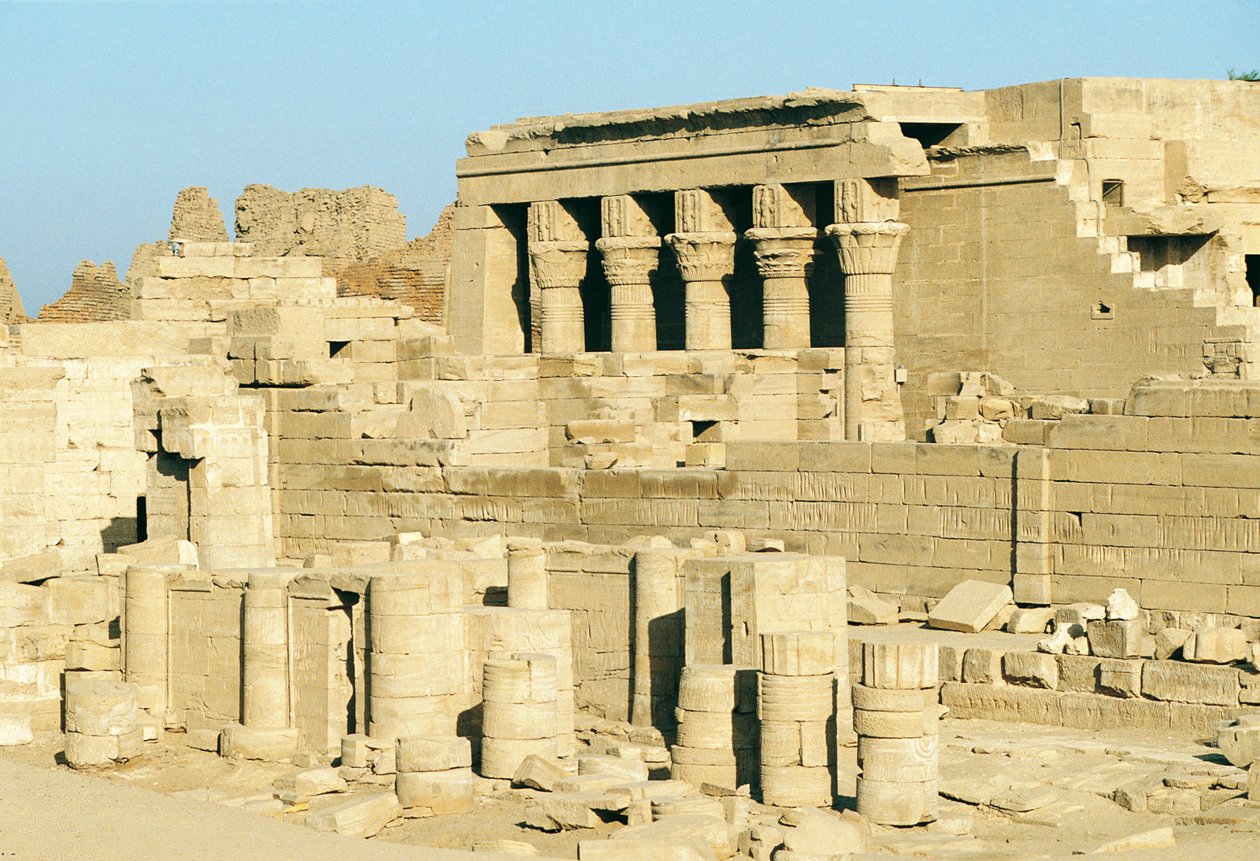 Egypt, Dandarah (Dendera), Temple of Hathor by Walter Charles Mills