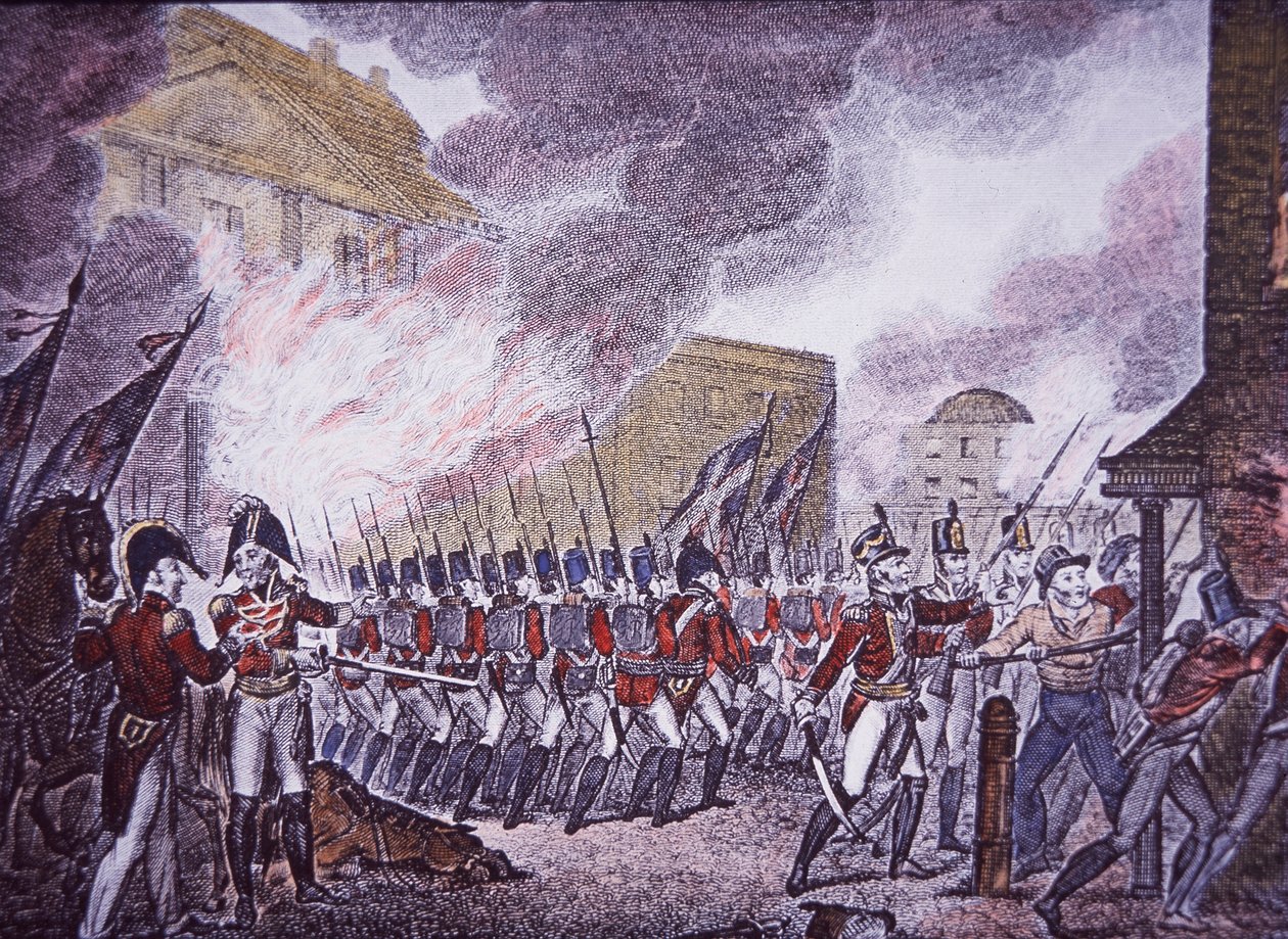 The Burning of Washington by Walter Charles Mills