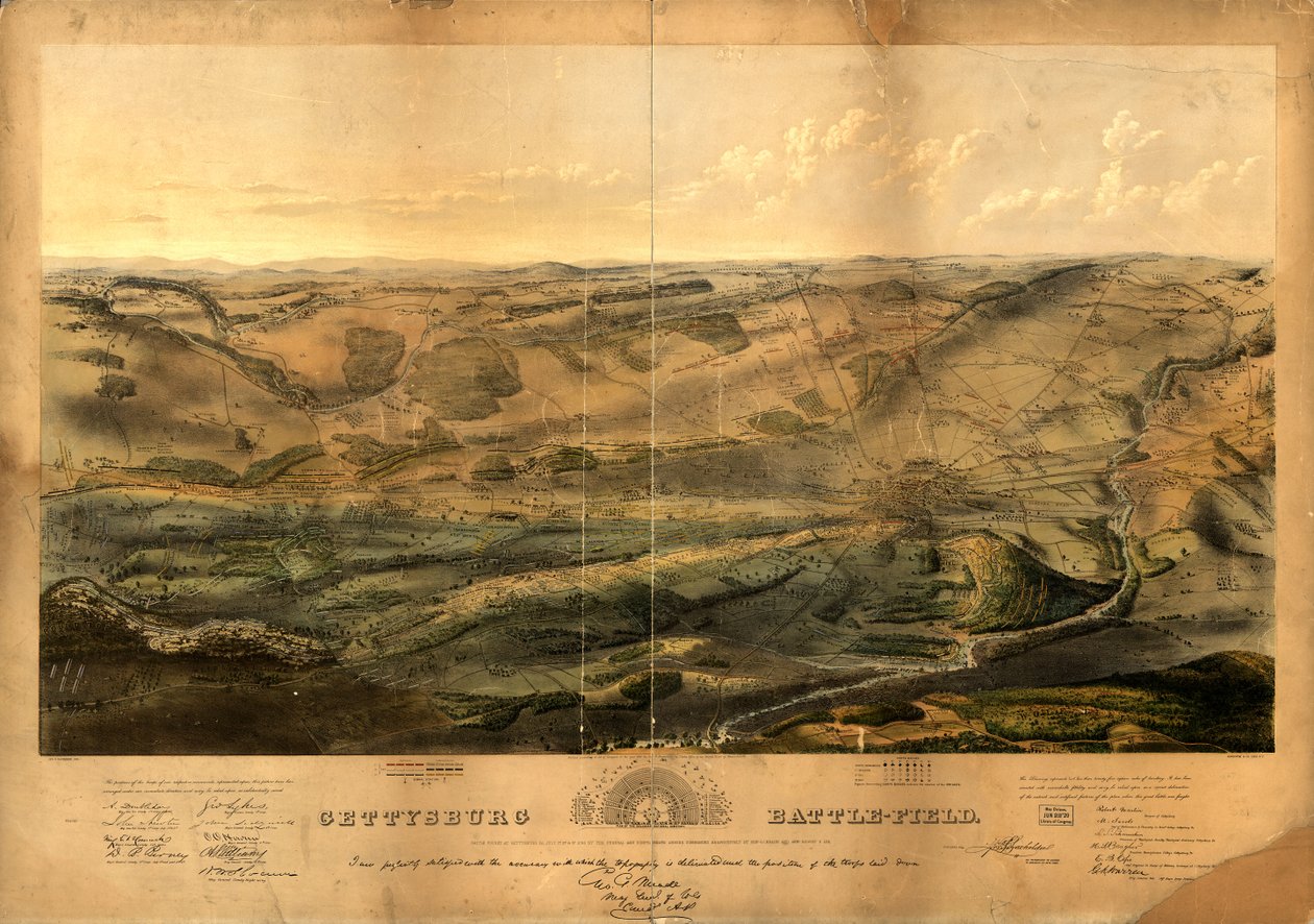 Gettysburg Battle-Field: Battle Fought at Gettysburg, Pa., July 1st ...